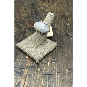 Barse Refined Rough Ring- Dendritic Agate- Sterling Silver- 7- NWT